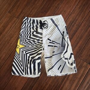 Fox Black and White Graphic Men's Shorts